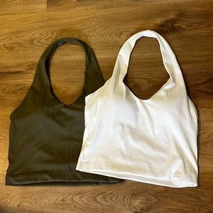 2 Klassy Network Brami Crop Halter Tanks M